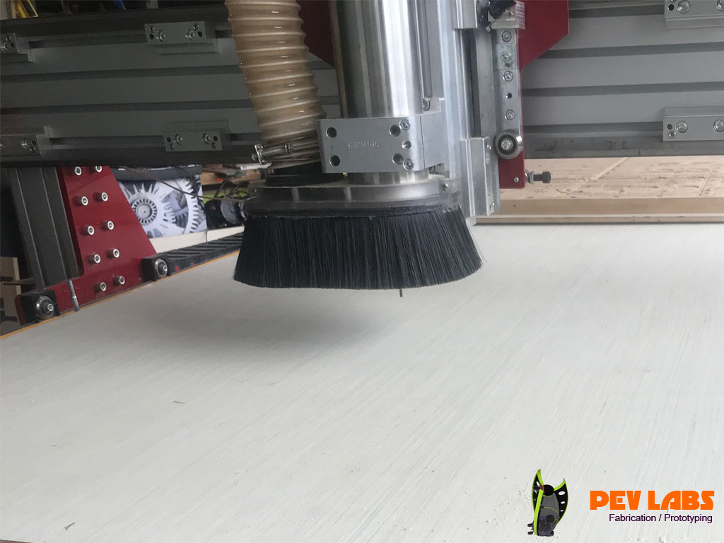CNC Set Up With Blank Sheet of Plywood CNC Set Up With Blank Sheet of Plywood