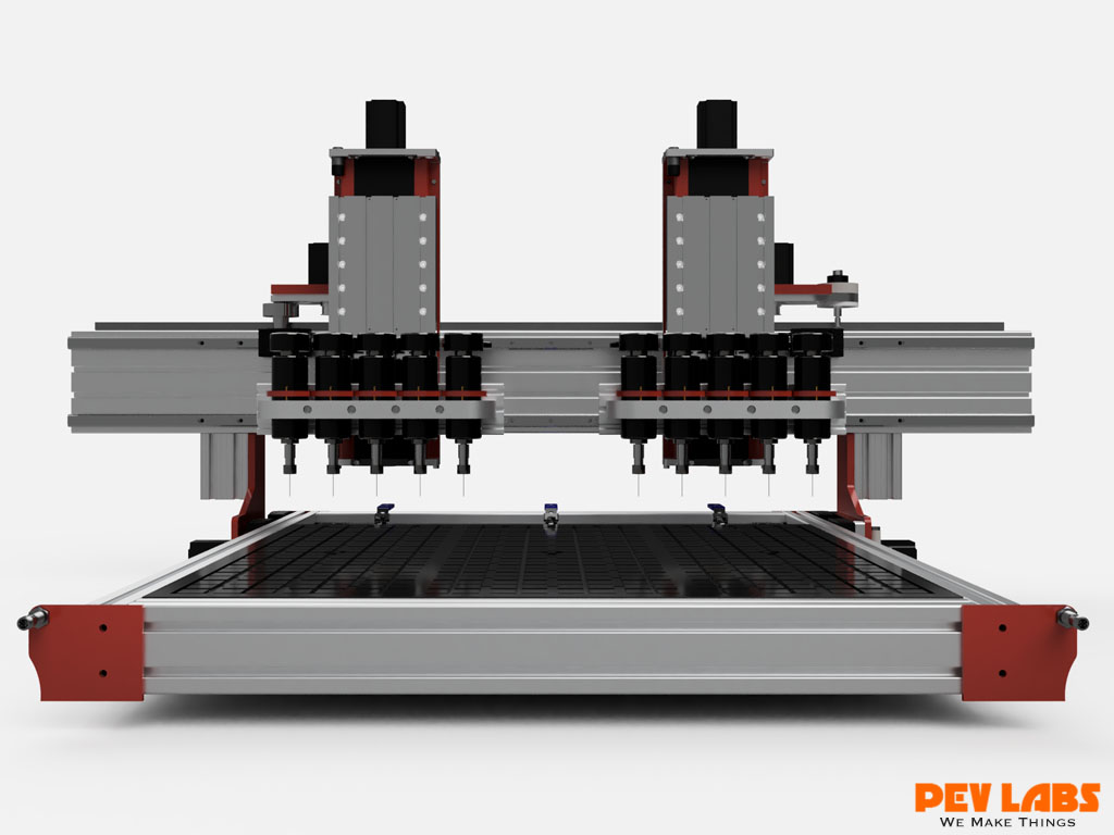 Multi-Head CNC Router Front View