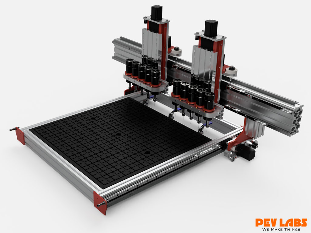 Multiple Head Multiple Spindles Router