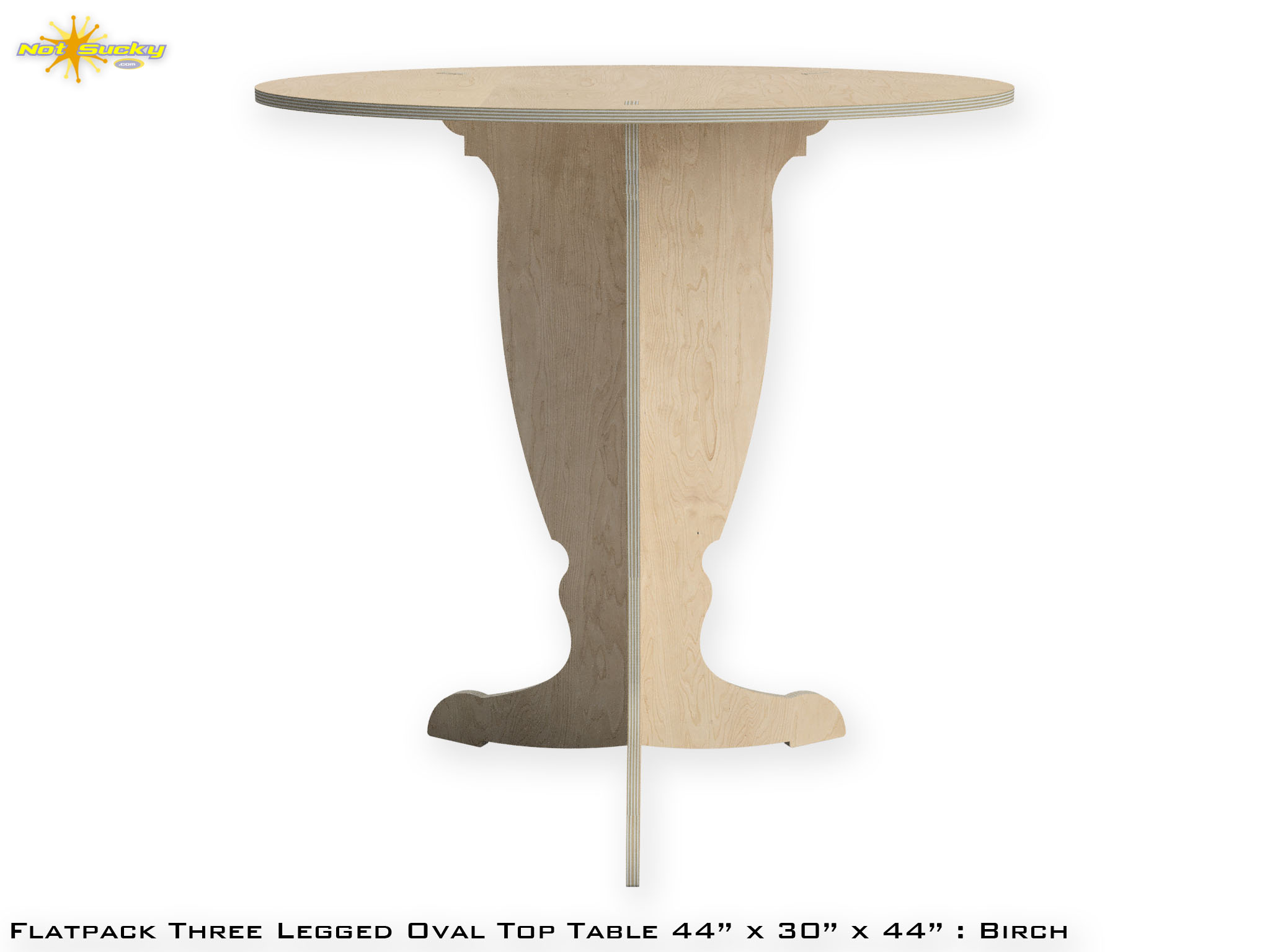 Plywood Flat Pack Pedestal Table