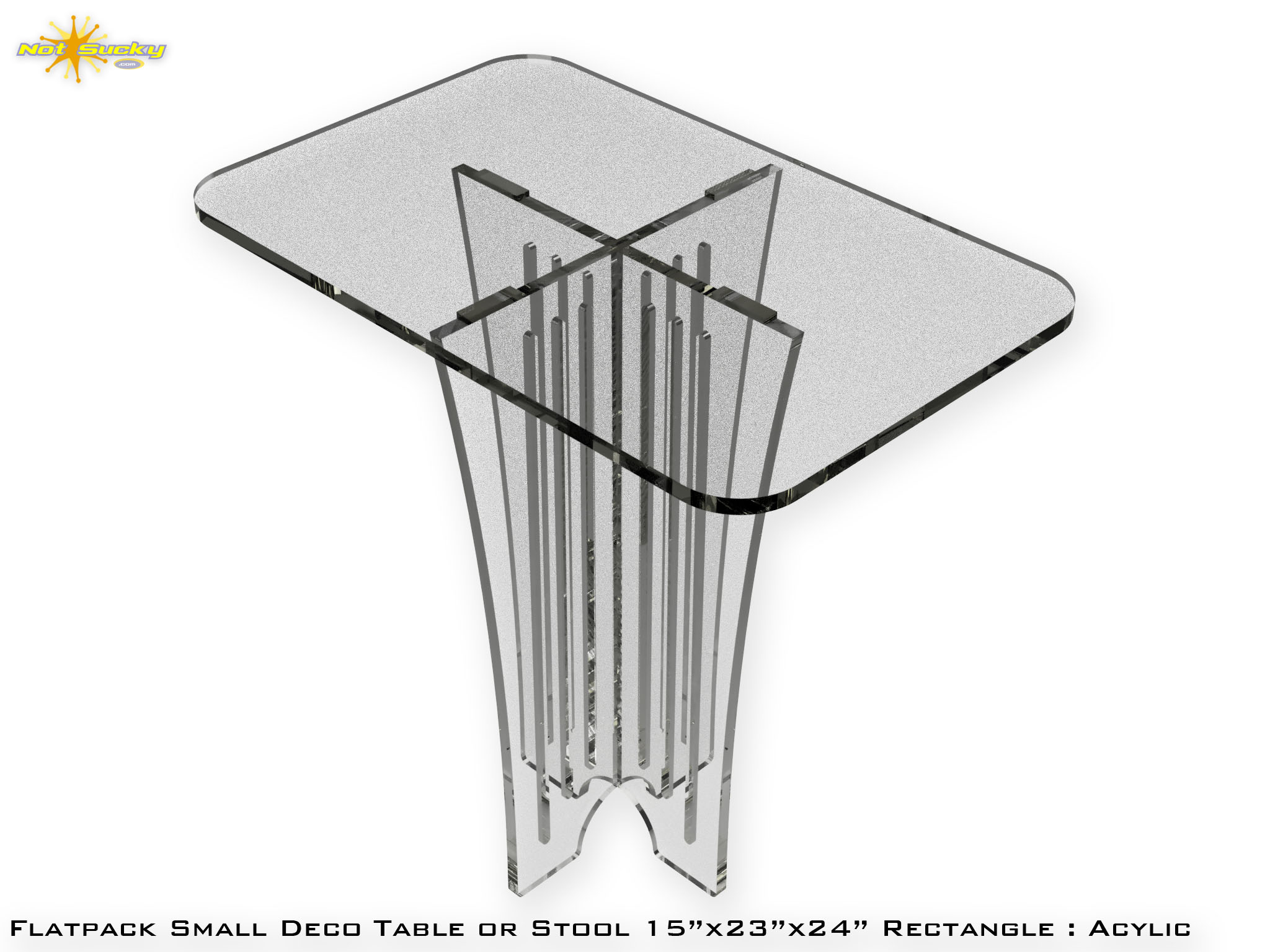 Acrylic Flat Pack Kids Table