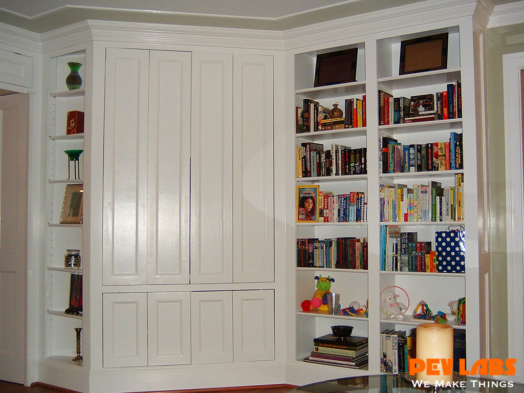 Built-in Custom TV Cabinet with Doors