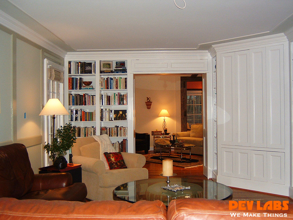 Custom Living Room Built-in Cabinets and Trim