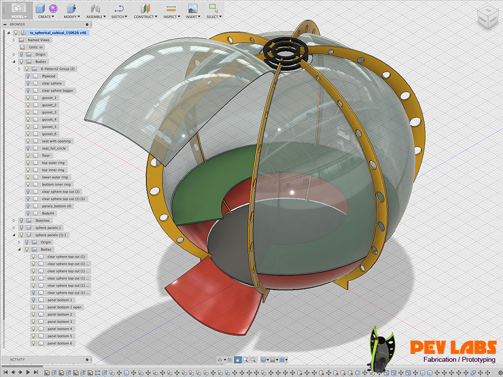 Cad 3D Model for Spherical Vehicle Concept