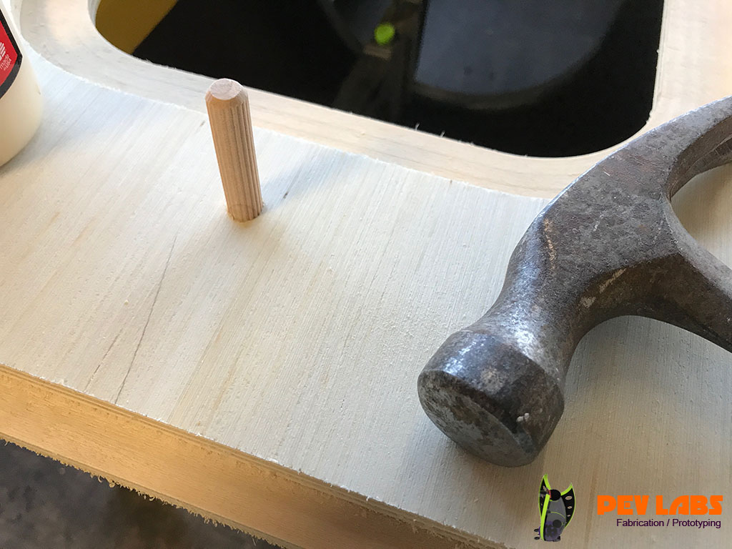 Splined Dowels to Secure Top Spoil Board