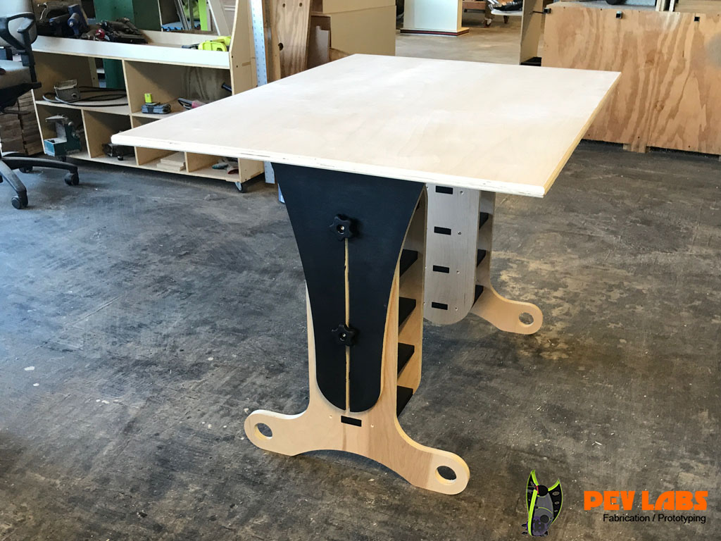 Flat-Pack Standing Desk Test Assembly