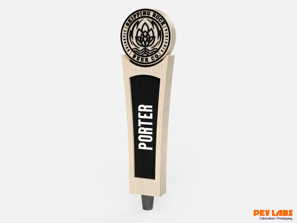 Skipping Rock Brewery Tap Handle Design