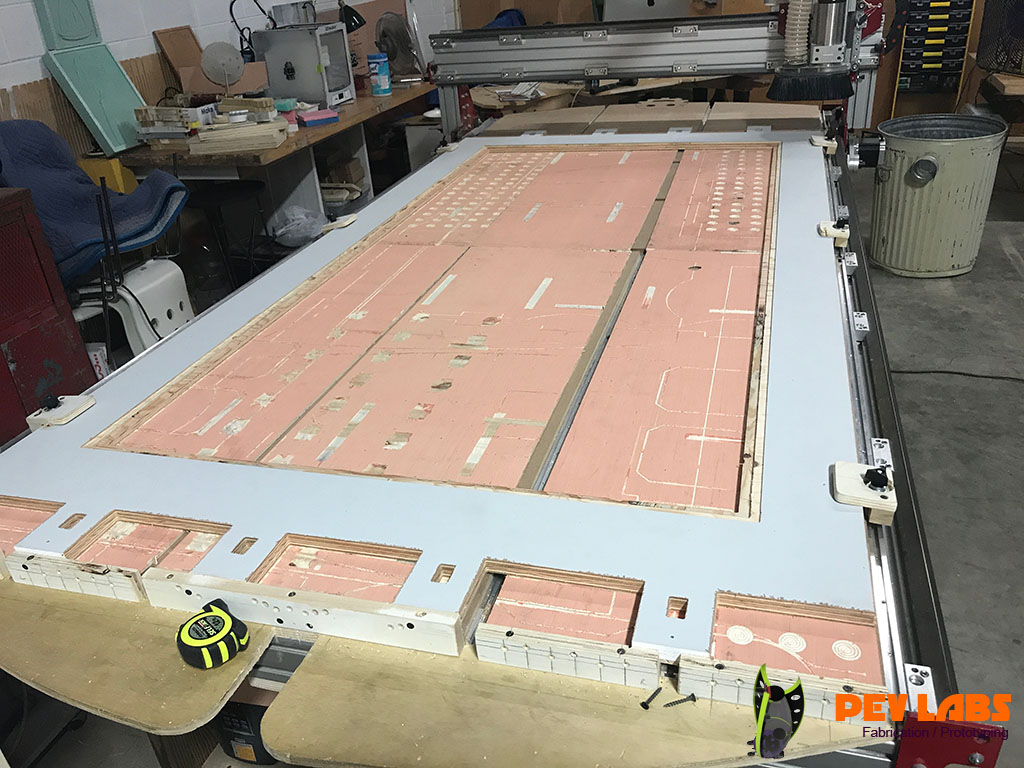 CNC Milling of Flatpack Booth Top