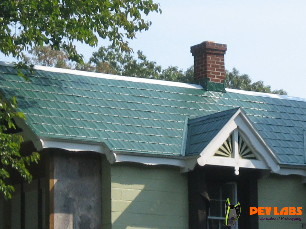 Historic Metal Shingles Painted