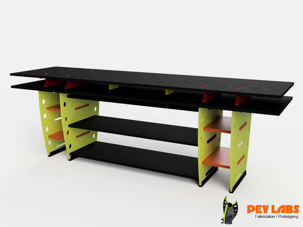 Flat-Pack Workbench Isometric View