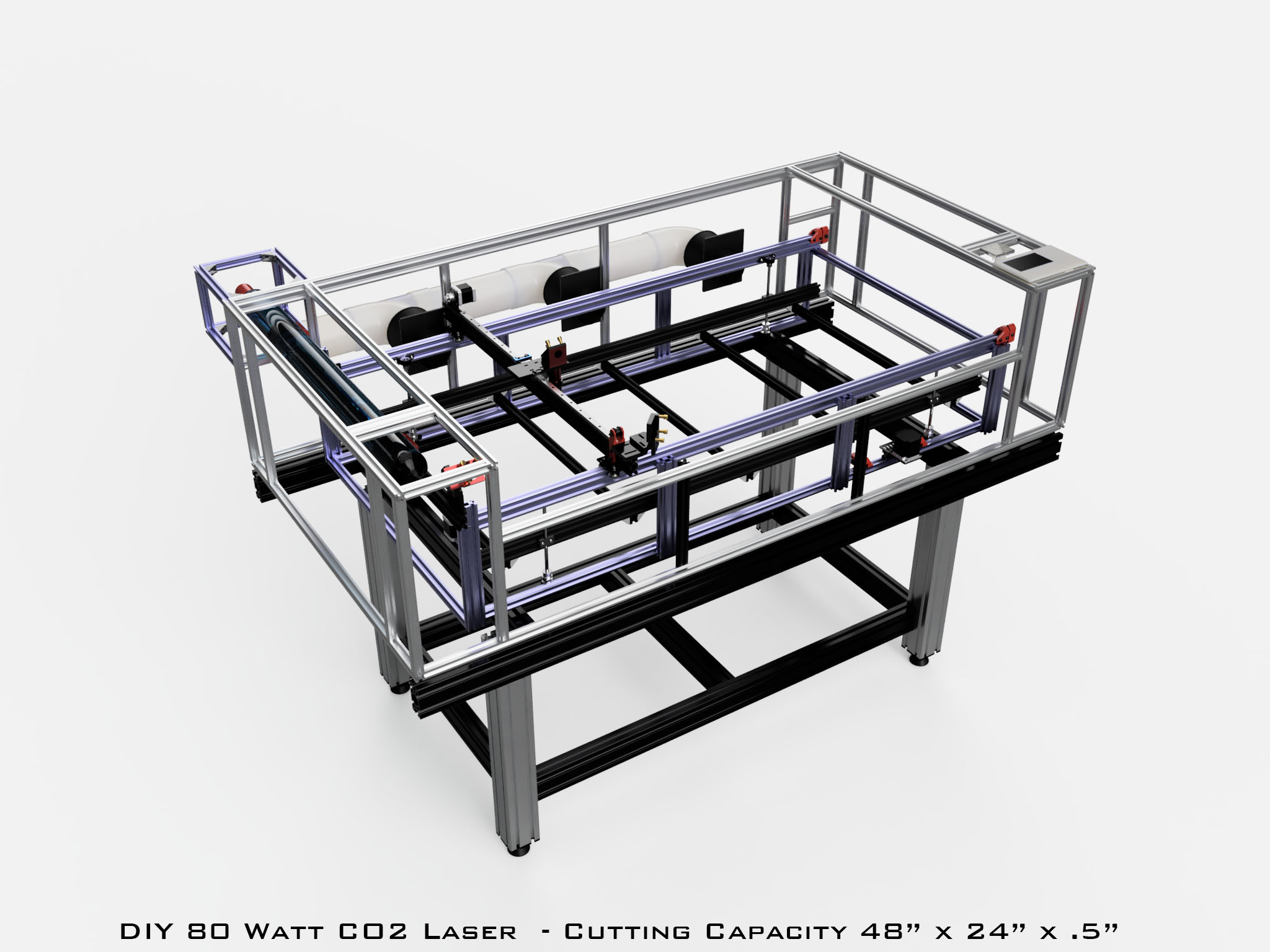 DIY CO2 Laser Design and Renders