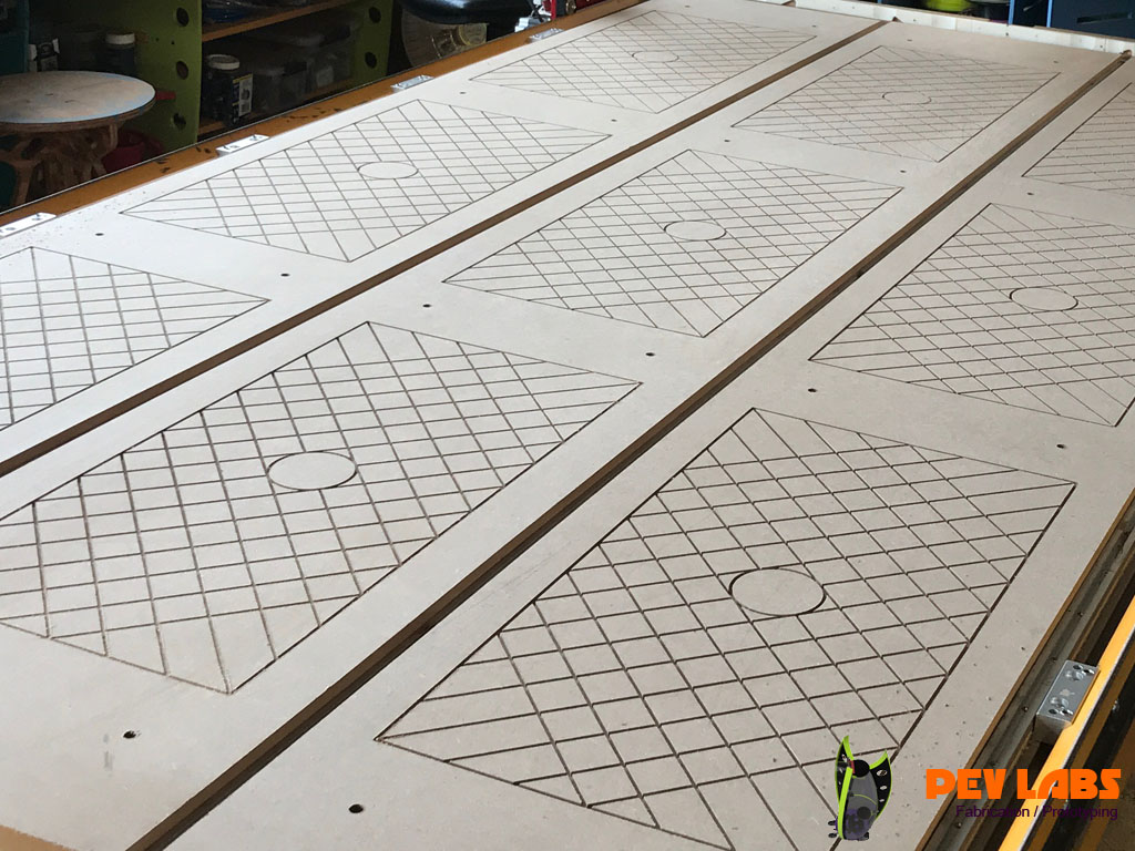 Milled MDF Spoilboard Pattern