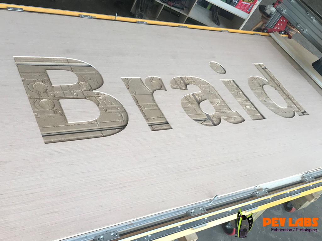 CNC Milling Plywood Sign Backer