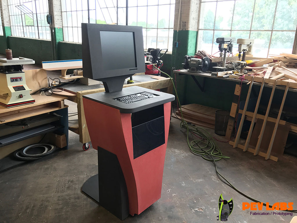 Custom Designed Kiosk in Color-Core MDF