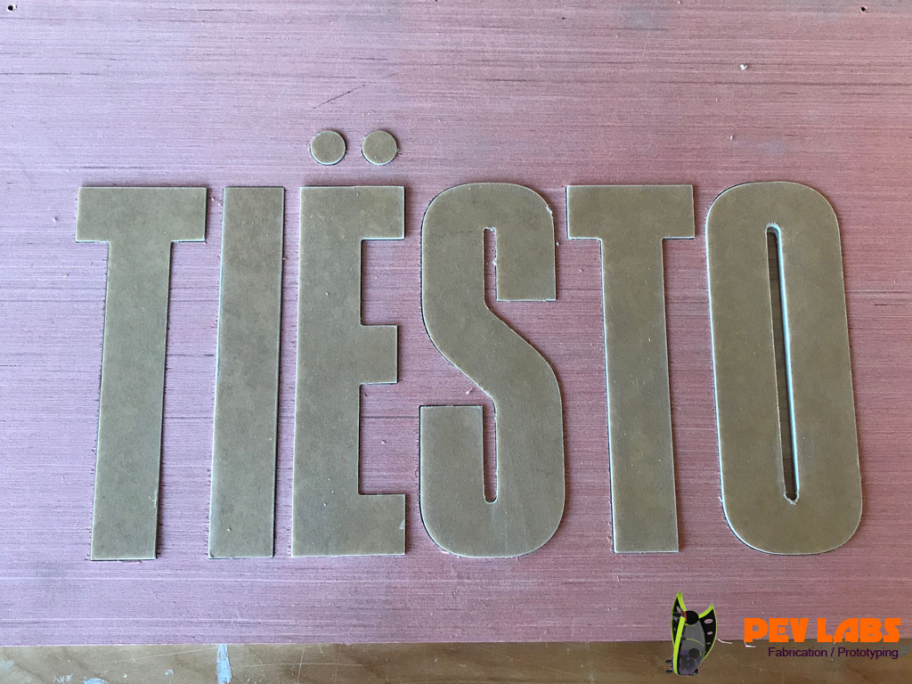 CNC Milled Letters Placement Jig