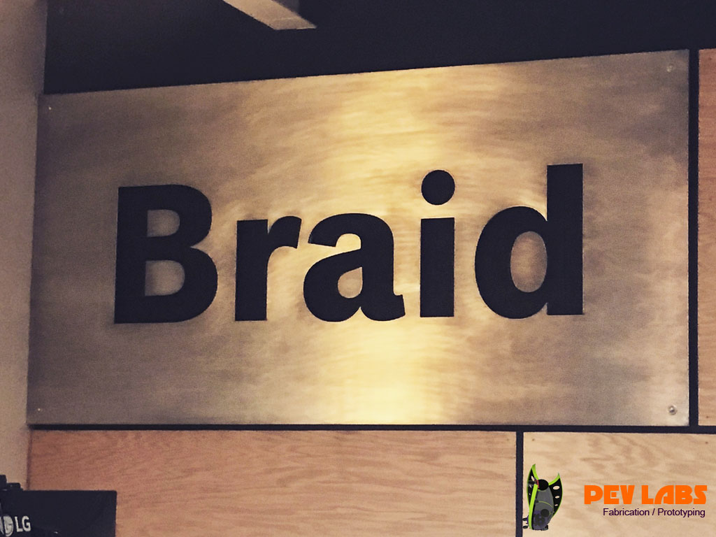 Full Sheet Aluminum Braid Sign