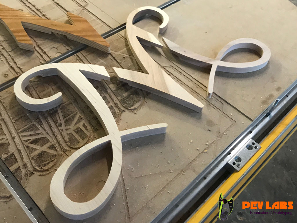 CNC Milling Wooden Letters