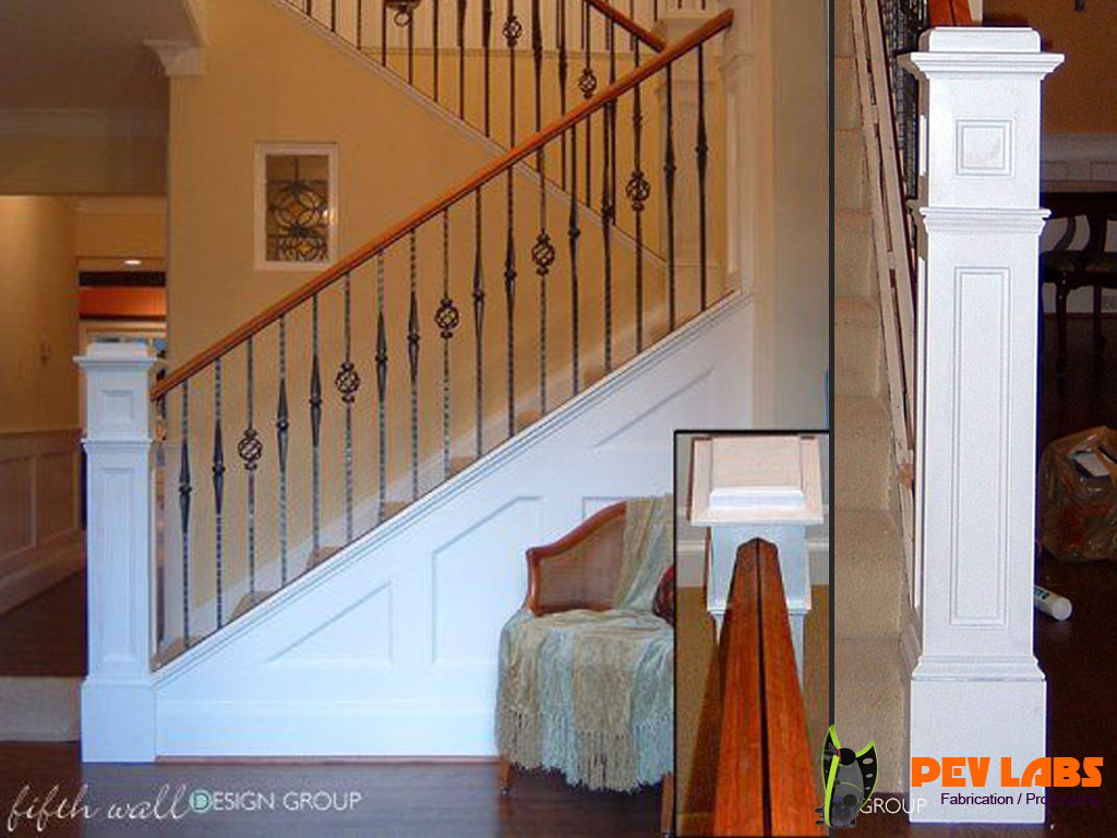 Custom Stair Rail and Newel Post